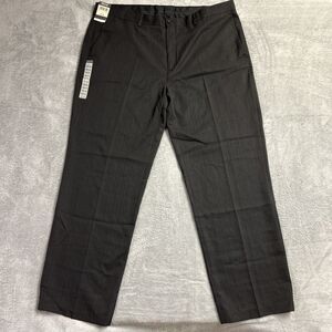 Kenneth Cole Reaction Mens Pants 42x32 Black Striped NWT